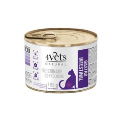 4Vets Natural Gastro Intestinal Cat 185 g - Mokra karma weterynaryjna dla kota z problemami gastrycznymi